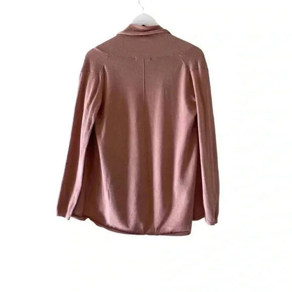 ZARA Knit Shawl Collar Rose Pink Long Sleeves Cardigan Sweater SZ M # 1677 - Picture 6 of 12